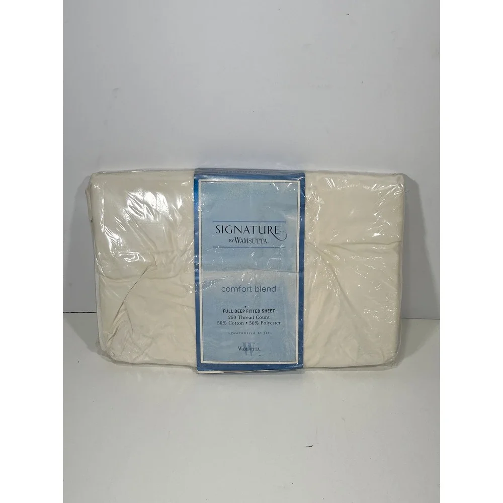 Wamsutta Signature Full Deep Fitted Sheet Sand 250 TC Cotton Blend FED250BL